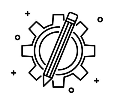 Settings vector icon on transparent background. Outline Settings vector icon.