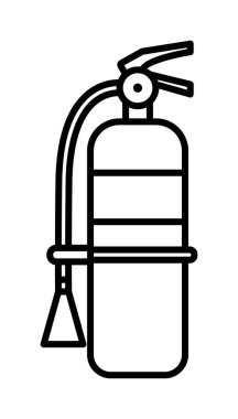 Extinguisher, fire vector icon on transparent background. Outline Extinguisher, fire vector icon.