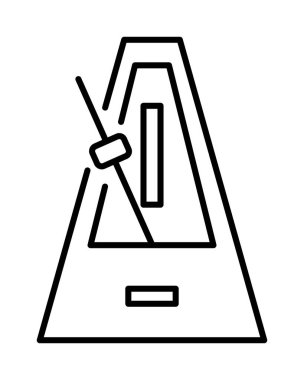 Hypnosis, metronome, pendulum vector icon on transparent background. Outline Hypnosis, metronome, pendulum vector icon.