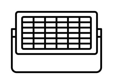 Interior, lamp, light vector icon on transparent background. Outline Interior, lamp, light vector icon.