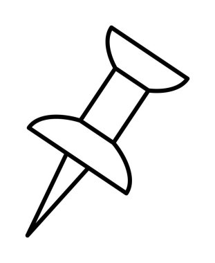 Marker, pin, remember vector icon on transparent background. Outline Marker, pin, remember vector icon.