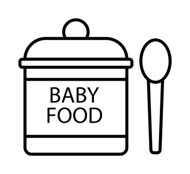 Baby, food, formula vector icon on transparent background. Outline Baby, food, formula vector icon.