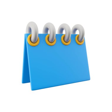 3d render Valentines day Calendar icon. Minimal concept. 3d rendering calendar and two hearts icon. Valentines day Calendar