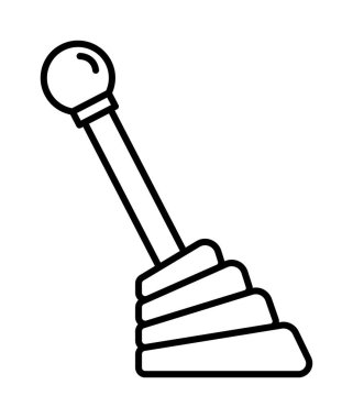 Shift Stick, line vector icon on transparent background. Outline Shift Stick, line vector icon.