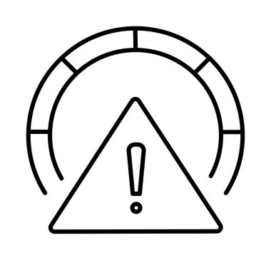 Speed Limit, line vector icon on transparent background. Outline Speed Limit, line vector icon.