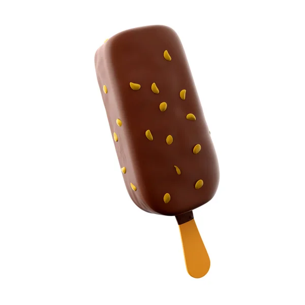Візуалізація Спливаючого Вікна Піктограмою Горіхів Візуалізація Морозива Шоколадом Горіхами Значок — стокове фото