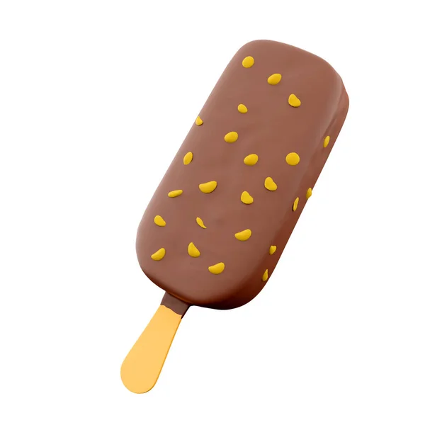 Візуалізація Спливаючого Вікна Піктограмою Горіхів Візуалізація Морозива Шоколадом Горіхами Значок — стокове фото