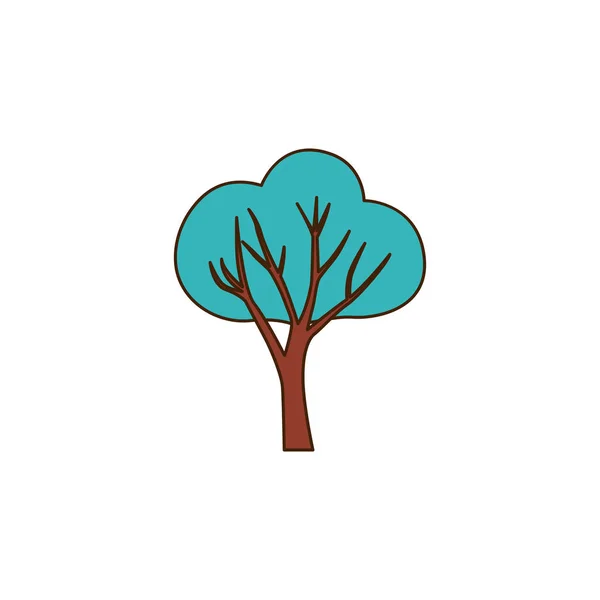 Διάνυσμα Μπλε Δέντρο Στυλ Αφαίρεσης Πιτσιλιές Εικονίδιο Διάνυσμα Ένα Δέντρο — Διανυσματικό Αρχείο