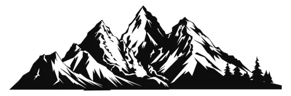 Βουνά Σιλουέτες Διάνυσμα Βουνά Βουνά Διάνυσμα Εξωτερικά Σχεδιαστικά Στοιχεία Ορεινό — Διανυσματικό Αρχείο