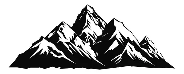山剪影 山向量 户外设计元素的山向量 山风景 松木向量 山风景 — 图库矢量图片