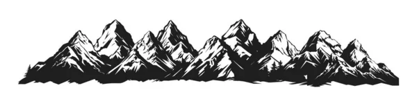 Hora Borovicemi Krajina Černá Bílém Pozadí Vektorové Ilustrační Hora Borovicemi — Stockový vektor