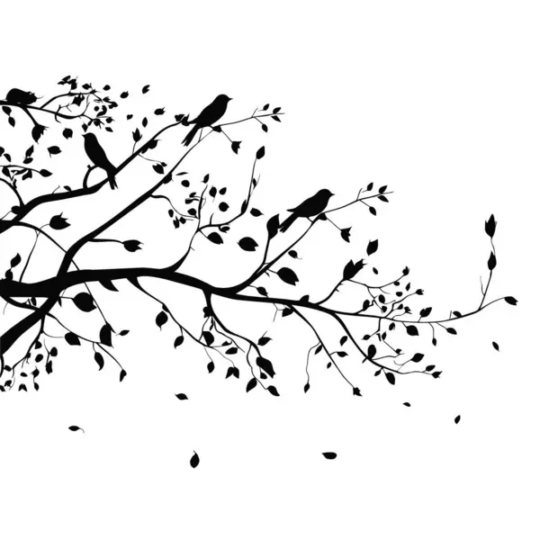Branche Sèche Silhouette Vectorielle Noire Une Vieille Branche Sèche Tombée — Image vectorielle