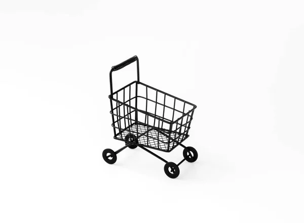 Czarny Piątek Oferta Sprzedaży Zakupy Online Koncepcje Commerce Czarny Wózek — Zdjęcie stockowe