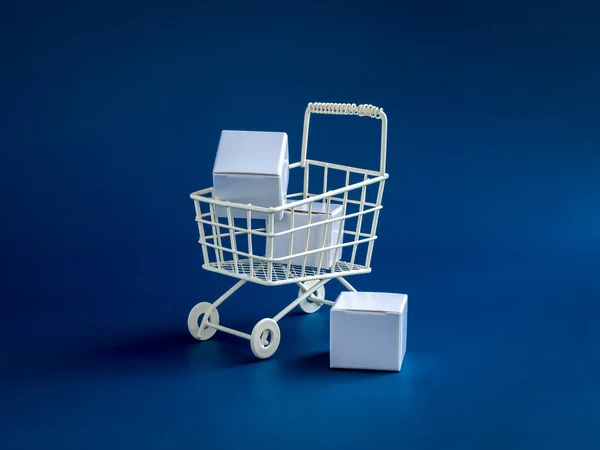 Shopping Online Business Commerce Consegna Concetti Potere Acquisto Scatole Pacchi — Foto Stock