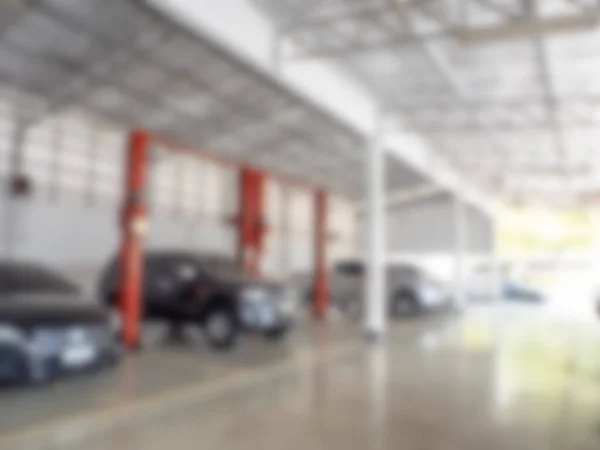 Abstract Blur Car Garage Automobile Interior Blurred Mechanic Service Centre — Stock Photo, Image