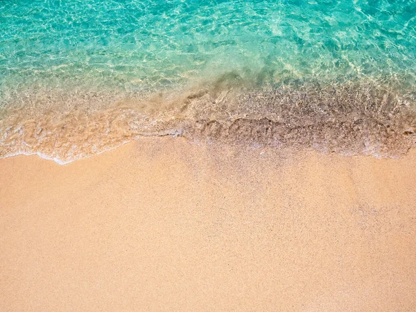Розслаблююча Сцена Пляжі Вид Зверху Рух Блакитної Морської Води Хвильового — стокове фото