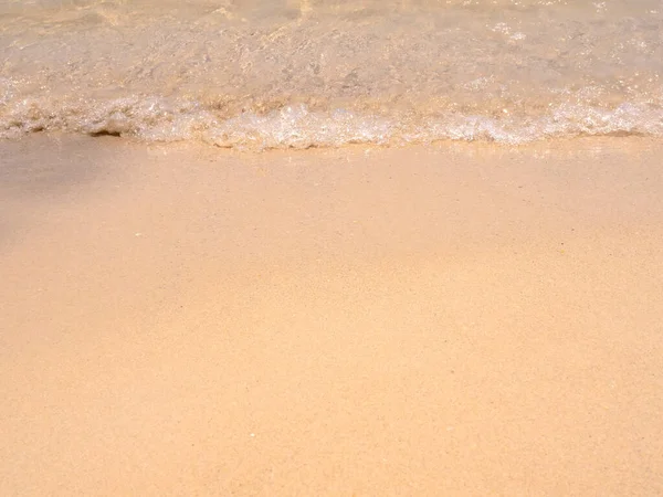 Limpiar Fondo Playa Vacía Movimiento Agua Mar Clara Olas Surf — Foto de Stock