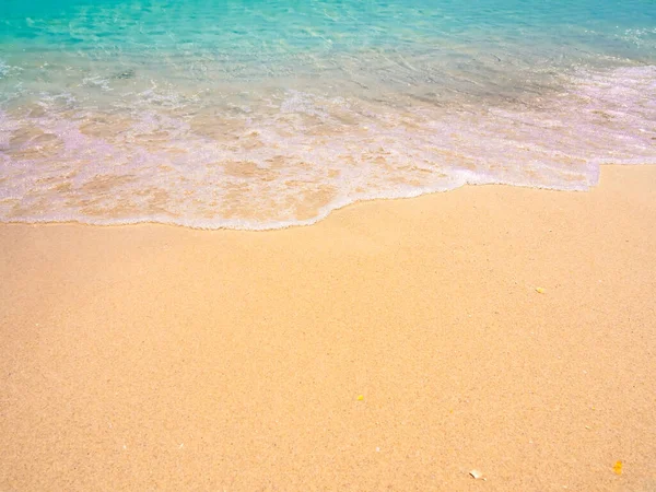 Яскравий Пляжний Фон Простором Рух Акваріума Морської Води Біла Хвиля — стокове фото