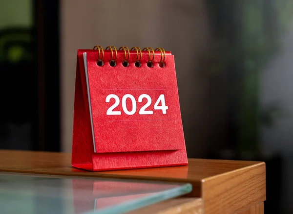 Happy New Year 2024 Banner Background 2024 Numbers Year Red — Stock Photo, Image