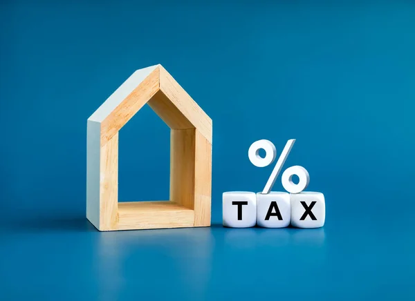 Onroerendgoedbelasting Woningbouw Onroerend Goed Grond Gebouwen Jaarlijkse Belasting Groot Percentage — Stockfoto
