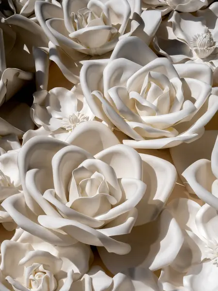 Крупный План Абстрактный Белый Цветок Розы Винтажном Ярком Стиле Часть Лицензионные Стоковые Изображения