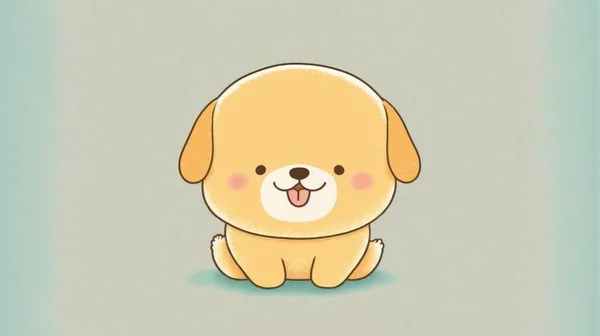 Cute picture with a puppy . Cartoon happy animals . High quality illustration