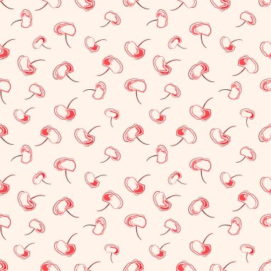 Kırmızı yalıtılmış gelincikler, soyut desenler. Minimalist el yapımı çiçek desenli vektör tasarımı. Ağ, tekstil ve kırtasiye için kusursuz doku. Modern, enerjik, soyut çiçekler..