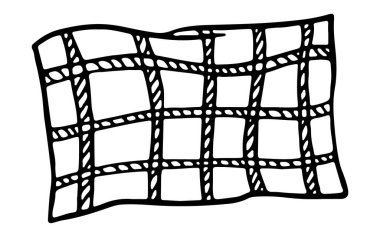Dikdörtgen dekoratif yastık. Ev yapımı yastık. İçerideki konforlu element. Beyaz arka planda izole edilmiş yastık taslağını atın. Kanepe fırlatma yastığı skeci. Yastık vektörü illüstrasyonu at.