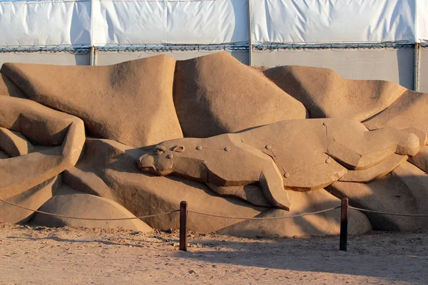 アンタルヤ トルコ 5月7 2022 砂や砂の彫刻博物館 アンタルヤ市のララビーチに位置するオープンエアの博物館 — ストック写真