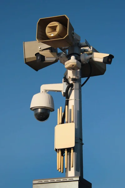 Loudspeakers with motion detectors, CCTV cameras and wireless transceiver