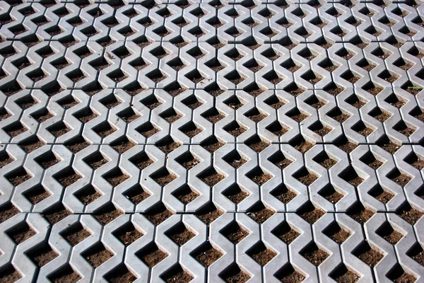 New Permeable Concrete Block Tiles Background — Stock Photo, Image