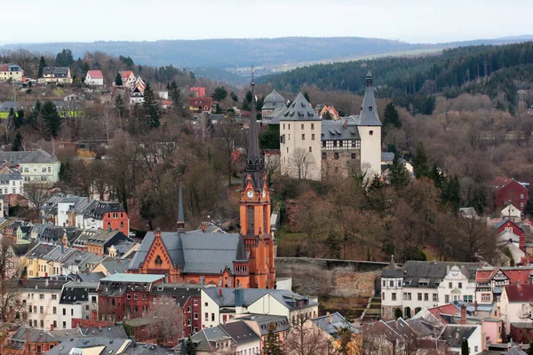 Замок Майбах Воланд Федеральной Земле Фойланд Саксония Германия Один Наиболее — стоковое фото