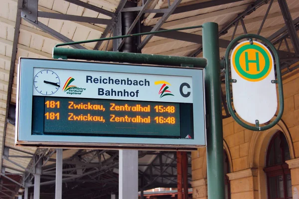 德国Reichenbach Vogtland 2023年3月10日 德国东部萨克森Vogtlandkreis区Reichenbach Vogtland火车站 — 图库照片