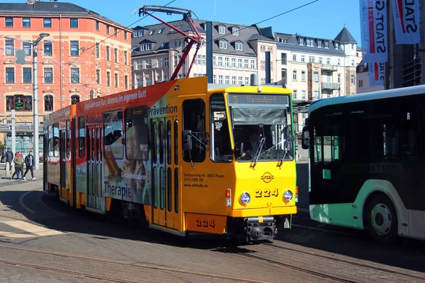 Plauen Alemania Marzo 2023 Los Tranvías Plauen Son Modo Popular —  Fotos de Stock