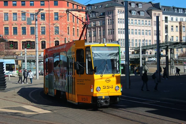Plauen Germany March 2023 Trams Plauen Popular Mode Public Transportation — Stock Photo, Image