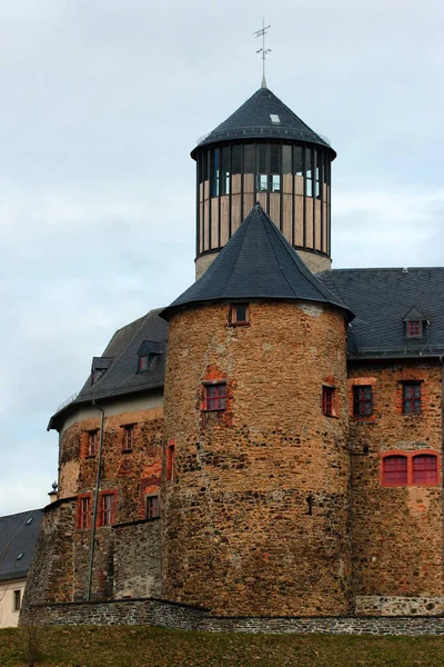 Zamek Voigtsberg Oelsnitz Saksonia Niemcy — Zdjęcie stockowe