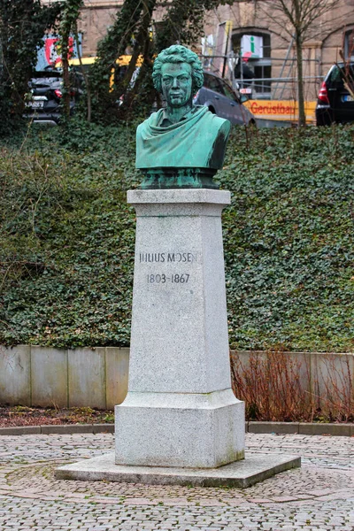 Плауэн Германия Марта 2023 Года Памятник Юлиусу Мозену Немецкому Поэту — стоковое фото