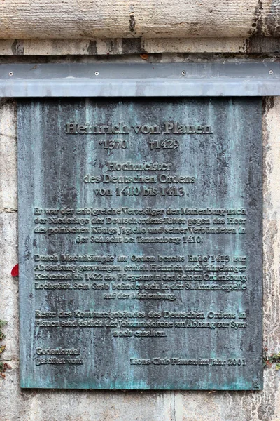 Plauen Niemcy Marca 2023 Pomnik Heinricha Von Plauena Dwudziestego Siódmego — Zdjęcie stockowe