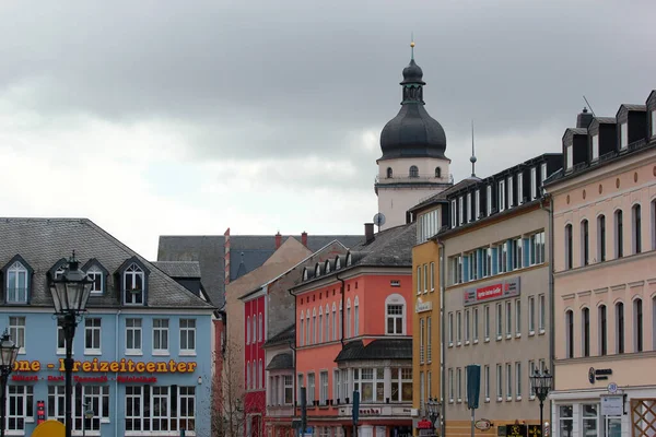Plauen Almanya Mart 2023 Plauen Saksonya Nın Tarihi Merkezinde Pazar — Stok fotoğraf