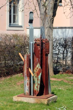 Reichenbach-im-Vogtland, Almanya - 9 Nisan 2023: 18. yüzyılın Alman aktris ve tiyatro yönetmeni Caroline Neuber.