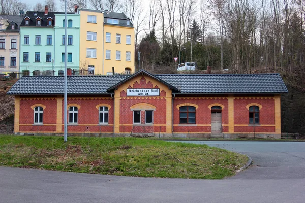 Райхенбах Германия Апреля 2023 Года Старый Нижний Железнодорожный Вокзал Рейхенбах — стоковое фото