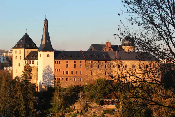 Zamek Mylau Reichenbach Vogtland Saksonia Niemcy Jest Jeden Najlepiej Zachowanych — Zdjęcie stockowe