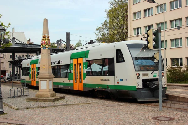 Цвіккау Німеччина Травня 2023 Вогтландський Регіональний Поїзд Rb1 Станції Цвікау — стокове фото
