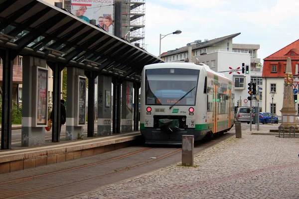 Zwickau Tyskland Maj 2023 Vogtland Regionaltåg Rb1 Vid Zwickau Zentrum — Stockfoto