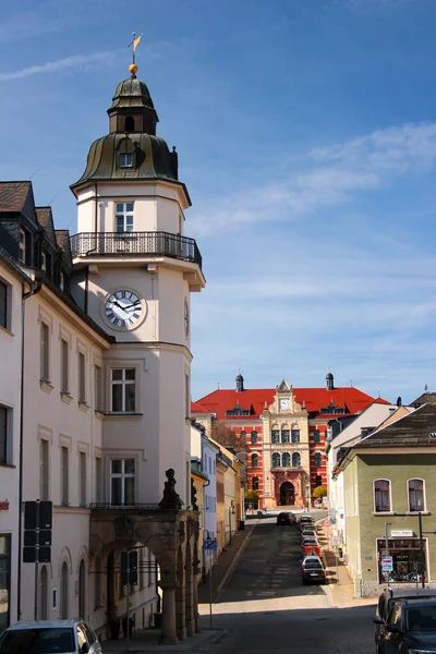 Treuen Almanya Mayıs 2023 Treuen Eski Kasabası Ndaki Pazar Meydanı — Stok fotoğraf
