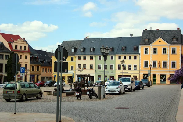 Glauchau Tyskland Maj 2023 Historiska Torget Glauchau Stad Den Tyska — Stockfoto