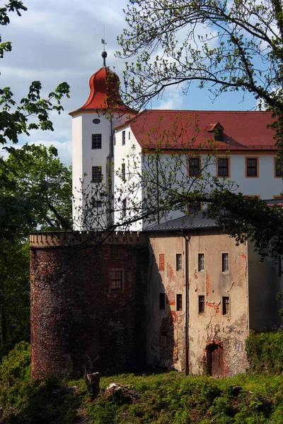 Glauchau Daki Tarihi Şato Almanya Nın Saksonya Eyaletinde Bir Kasaba — Stok fotoğraf
