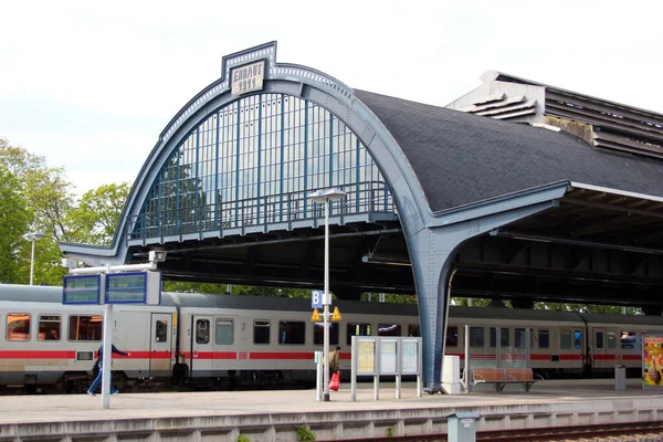 Gera Tyskland Maj 2023 Centralstationen Gera Den Tredje Största Staden — Stockfoto