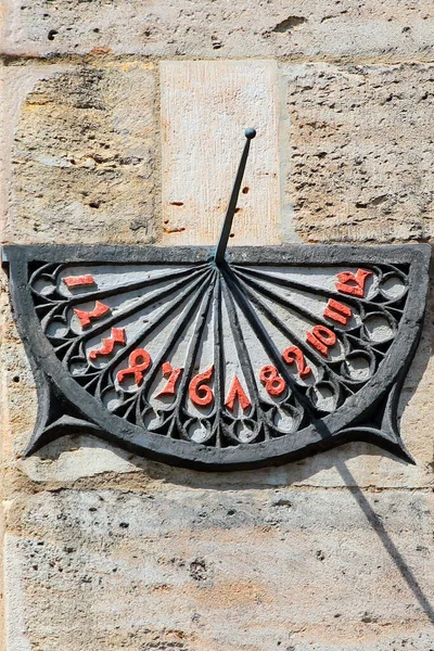 德国Jena的老日晷钟 — 图库照片