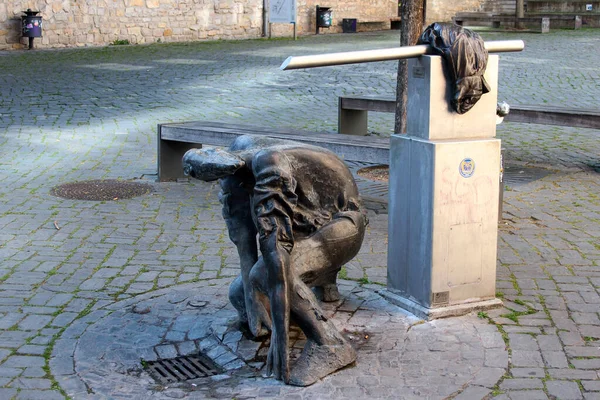 Jena Germania Maggio 2023 Fontana Filistea Storica Commemorativa Della Tradizione — Foto Stock